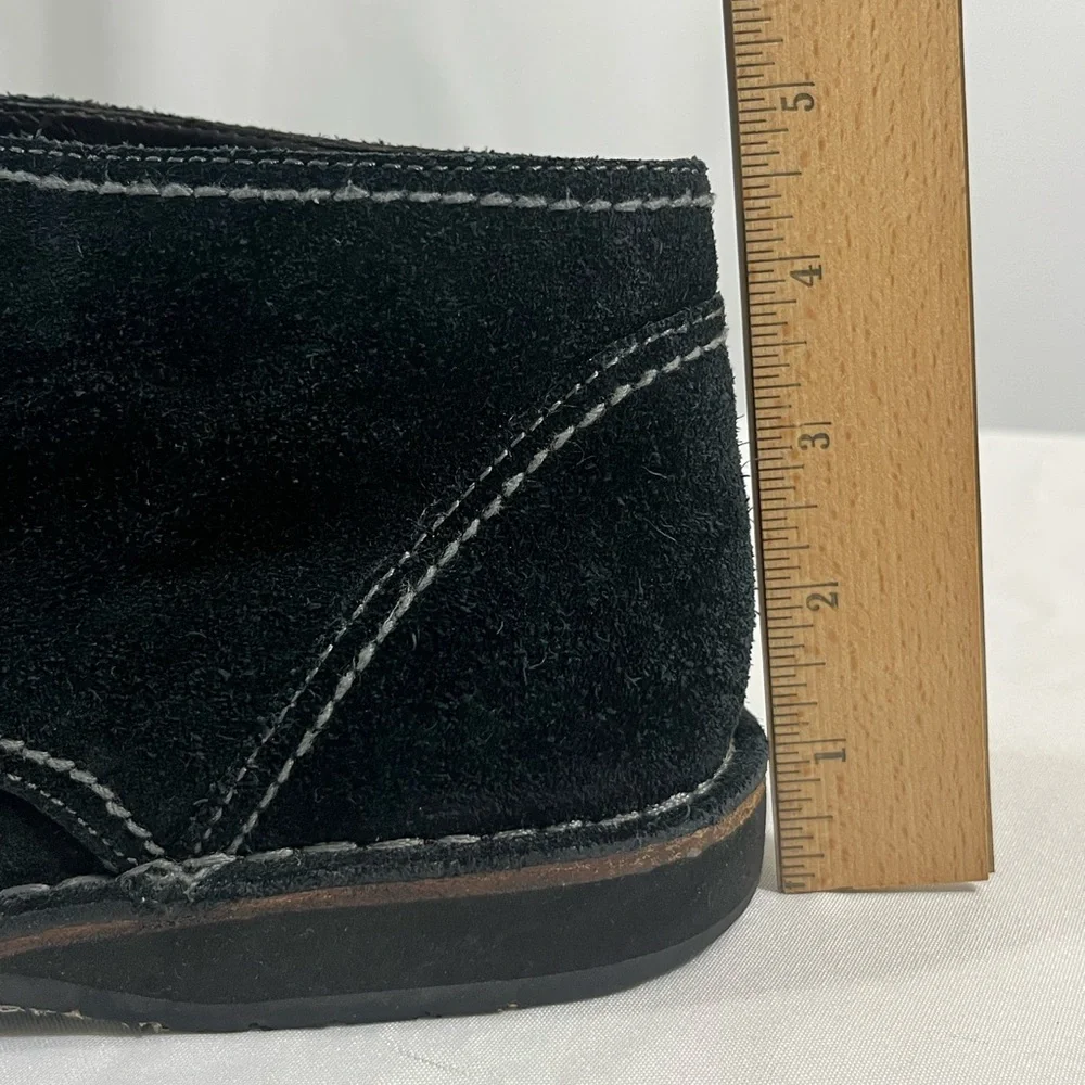 John Varvatos Chukka Boots Midnight Black Suede Lace-Up Size 12